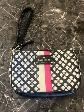 kate spade Navy, Pink & Cream Patterned Wristlet